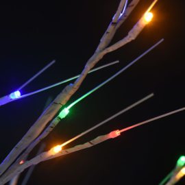 Juletre 200 LED-dioder 2,2m flerfarget silje innendørs utendørs