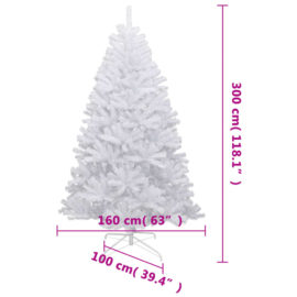 Kunstig henglset juletre med flokket snø 300 cm
