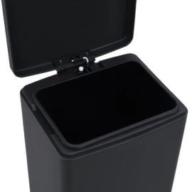 Søppelkasse pedal anti-fingeravtrykk 30L svart rustfritt stål