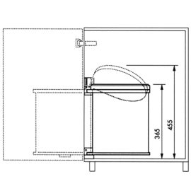 Skapboks Compact-Box størrelse M 15 L rustfritt stål 3555-101