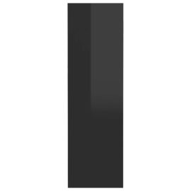Veggskoskap høyglans svart 80x18x60 cm sponplate