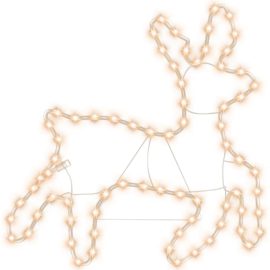 Julereinsdyrfigur med 72 lysdioder varmhvit 57x55x4,5 cm