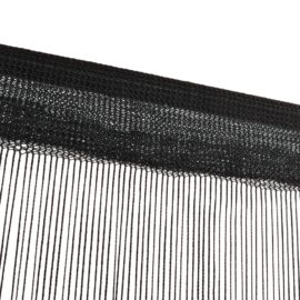 Trådgardiner 2 stk 100×250 cm svart