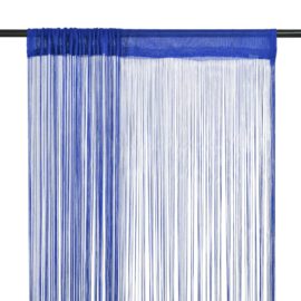 Trådgardiner 2 stk 100×250 cm blå