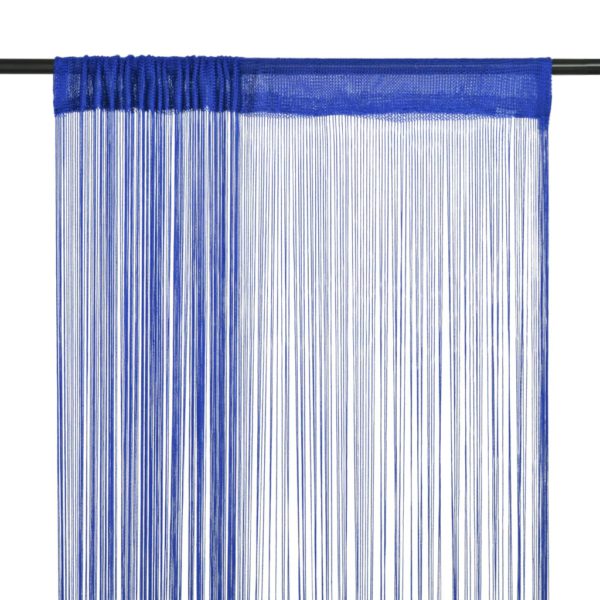 Trådgardiner 2 stk 100×250 cm blå