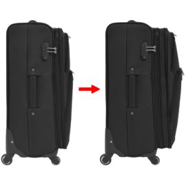 Mykt koffertsett i 3 deler svart