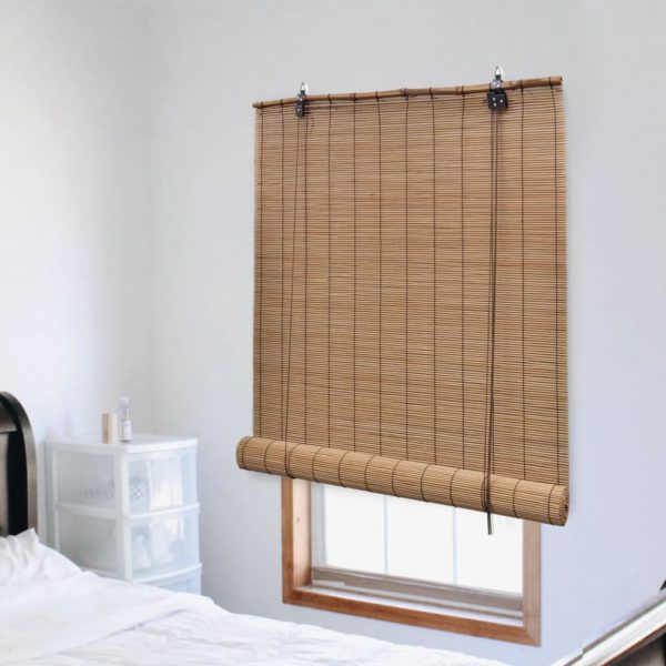 Rullegardin bambus 100×220 cm brun