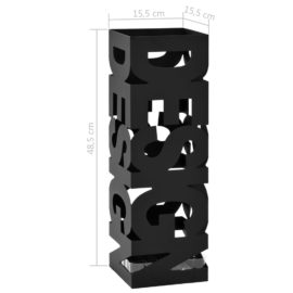 Paraplystativ Design stål svart