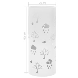 Paraplystativ paraplyer stål hvit