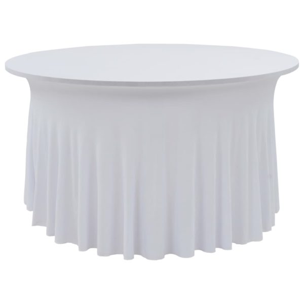 Elastisk bordduk med skjørt 2 stk 180×74 cm hvit
