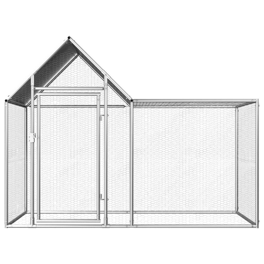 Hønsehus 2x1x1,5 m galvanisert stål