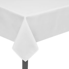 Hvite bordduker 130 x 130 cm