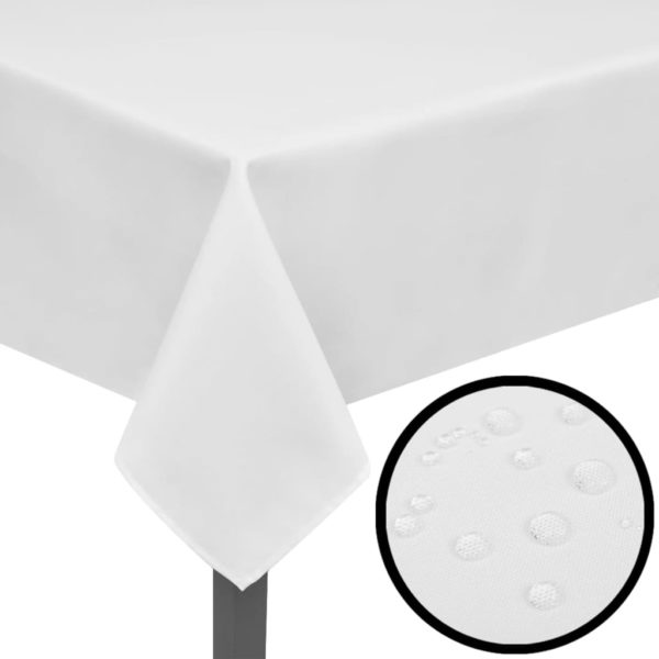 Hvite bordduker 170 x 130 cm