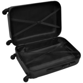 Hard koffertsett 3 stk svart 45,5/55/66 cm