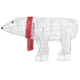 Dekorativt julelys bjørn 45 lysdioder 71x20x38 cm akryl