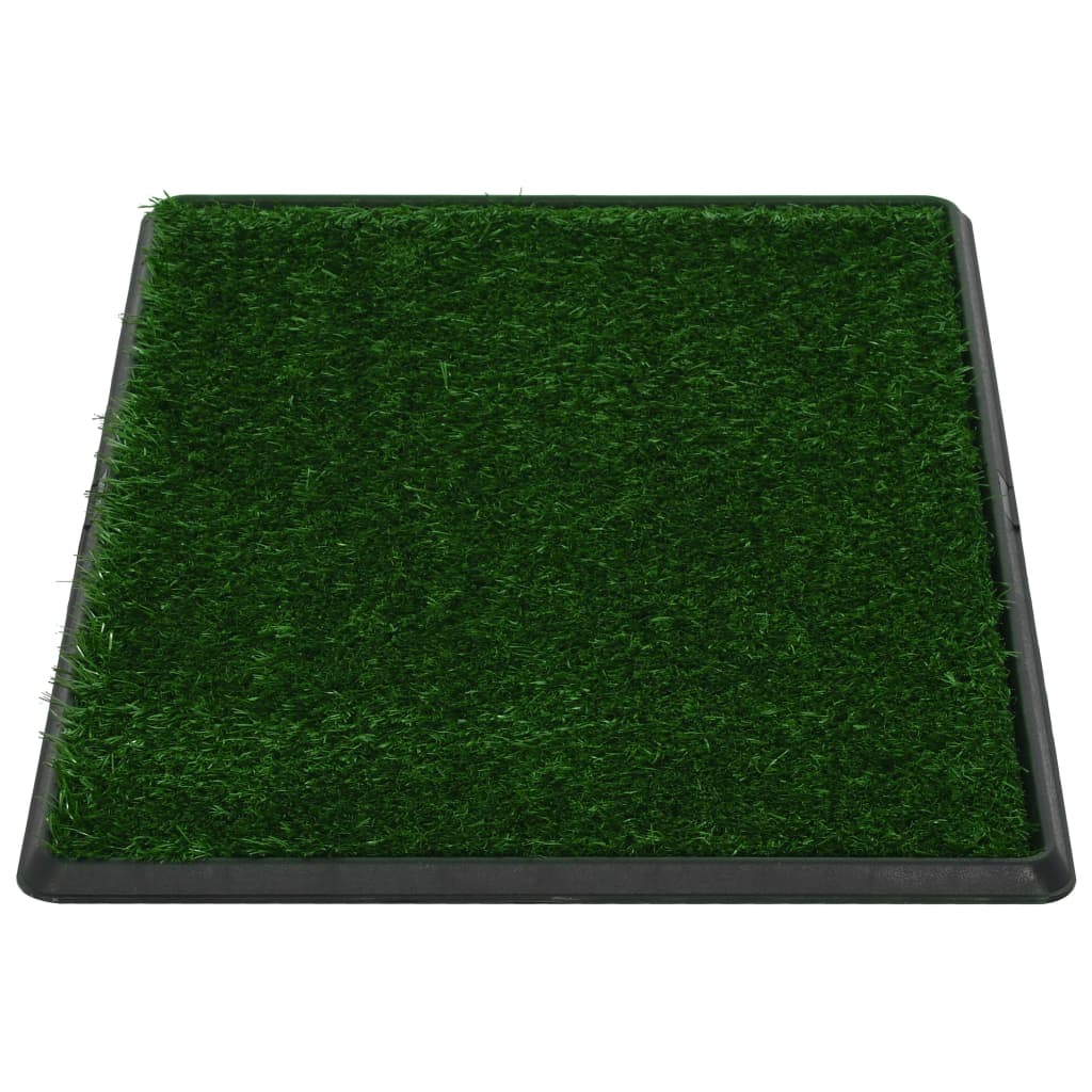 Dyretoalett med skuff og kunstgress grønn 76x51x3 cm WC