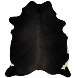 Ekte kuskinnteppe svart 150×170 cm