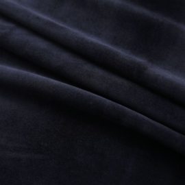 Lystette gardiner med ringer 2 stk fløyel svart 140×175 cm