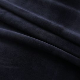 Lystette gardiner med ringer 2 stk fløyel svart 140×225 cm