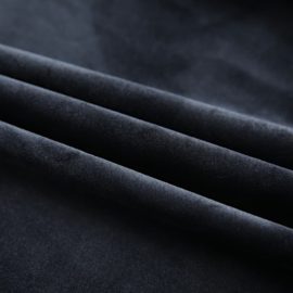 Lystette gardiner med kroker 2 stk fløyel svart 140×245 cm