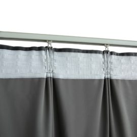 Lystette gardiner med kroker 2 stk fløyel antrasitt 140×225 cm