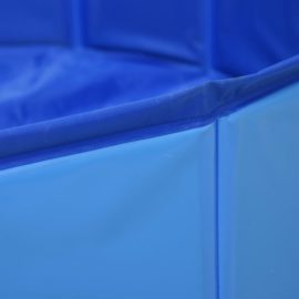 Sammenleggbart hundebasseng blå 160×30 cm PVC