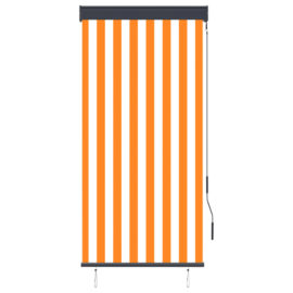 Utendørs rullegardin 80×250 cm hvit og oransje