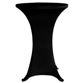 Stående bordduk Ø60 cm svart strekk 4 stk