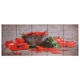 Lerretsbilde paprika flerfarget 150×60 cm
