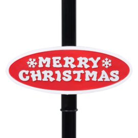 Julegatelampe med julenisse svart og rød 81x40x188 cm PVC