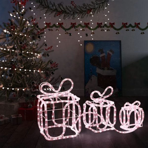 Julepynt gaveesker med 180 lysdioder innendørs utendørs