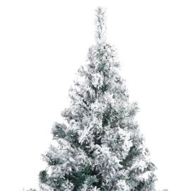 Kunstig juletre med flokket snø grønn 210 cm