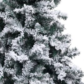Kunstig juletre med flokket snø grønn 210 cm