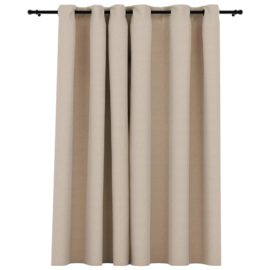 Lystett gardin maljer og lin-design beige 290×245 cm