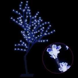 Juletre 128 lysdioder blått lys kirsebærblomst 120 cm