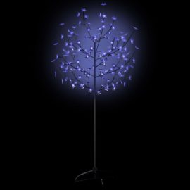Juletre 120 lysdioder blått lys kirsebærblomst 150 cm