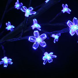 Juletre 600 lysdioder blått lys kirsebærblomst 300 cm