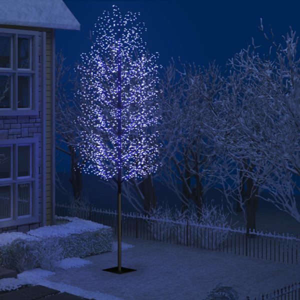 Juletre 2000 lysdioder blått lys kirsebærblomst 500 cm