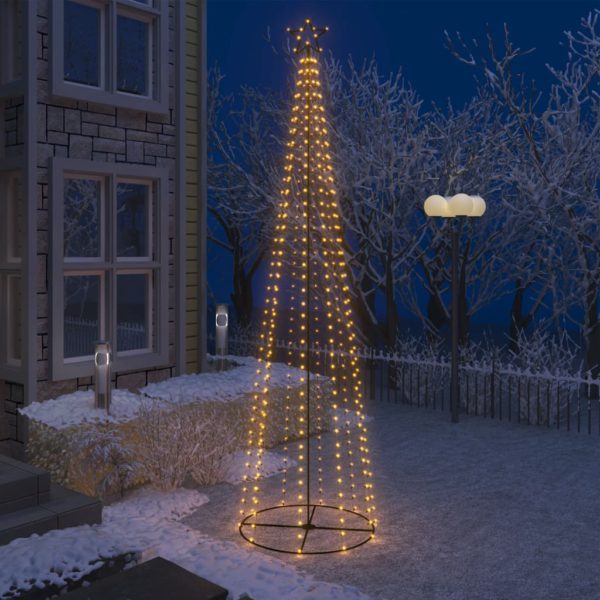 Juletre kjegle 400 varmhvite lysdioder 100×360 cm