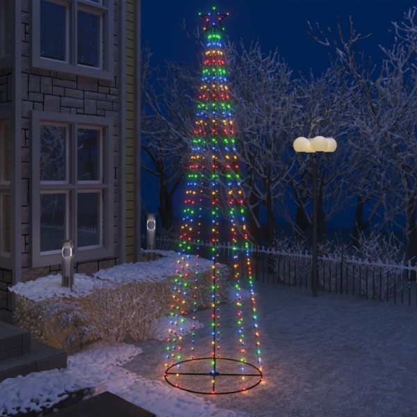 Juletre kjegle 400 fargerike lysdioder 100×360 cm