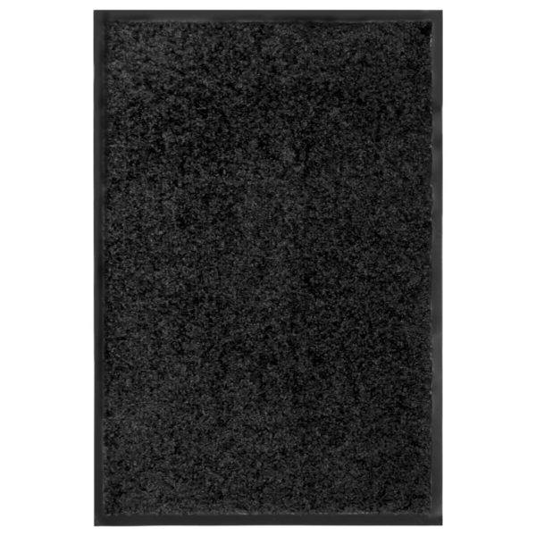 Dørmatte vaskbar svart 40×60 cm