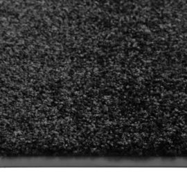 Dørmatte vaskbar svart 60×90 cm
