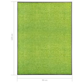 Dørmatte vaskbar grønn 90×120 cm