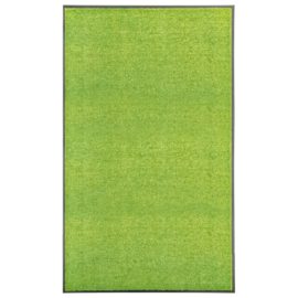 Dørmatte vaskbar grønn 90×150 cm