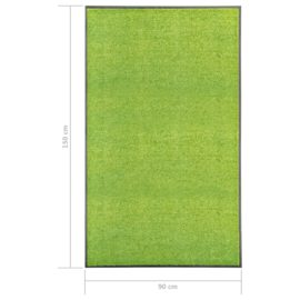Dørmatte vaskbar grønn 90×150 cm
