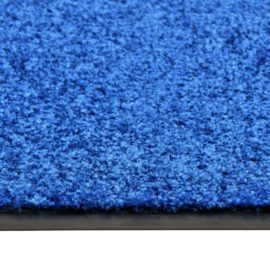 Dørmatte vaskbar blå 60×90 cm