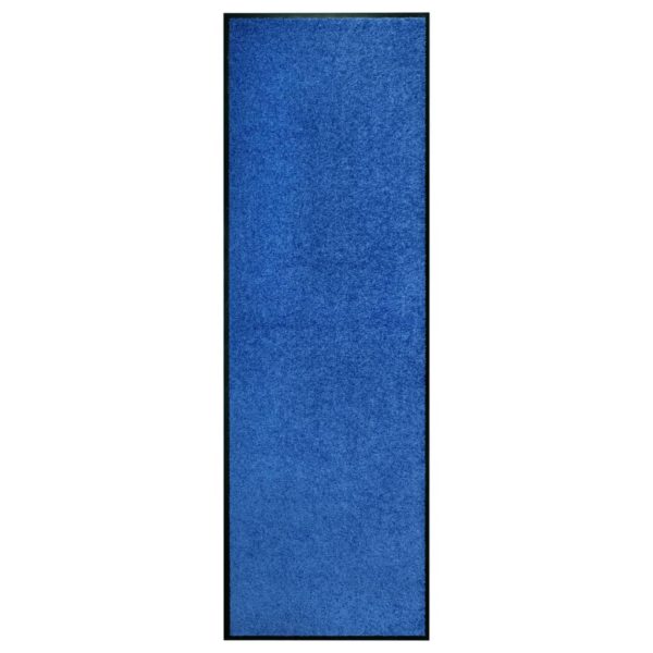 Dørmatte vaskbar blå 60×180 cm