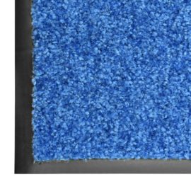 Dørmatte vaskbar blå 90×120 cm