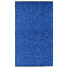 Dørmatte vaskbar blå 90×150 cm