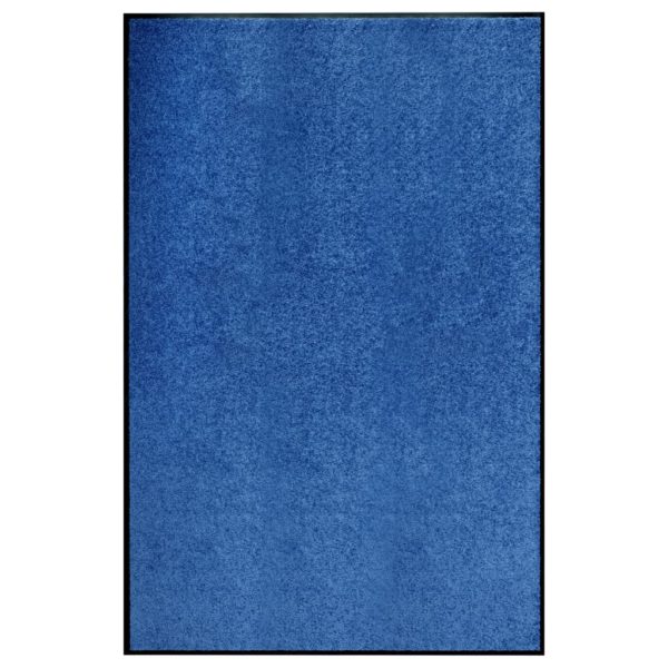 Dørmatte vaskbar blå 120×180 cm